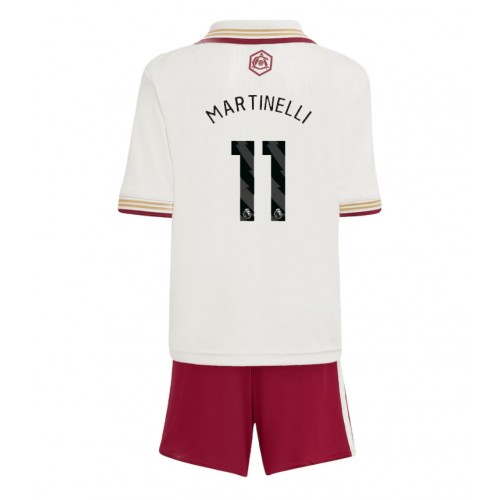 Stroje piłkarskie Arsenal Gabriel Martinelli #11 Koszulka Trzeciej dla dzieci 2025-26 Krótki Rękaw (+ szorty)